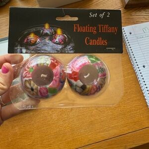 Tiffany Designs Multicolor Floating Candles - Set of 2